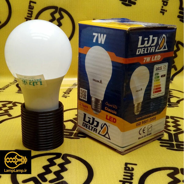 لامپ ال ای دی 7 وات حبابی فوق کم مصرف دلتا پایه e27