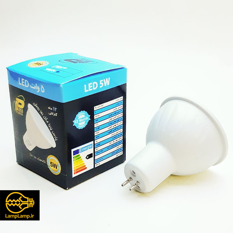 لامپ هالوژن سقفی توکار ال ای دی 5 وات پارس پریا
