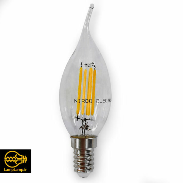 لامپ ادیسونی اشکی 4 وات پایه e14 لوستری نیرو الکتریک