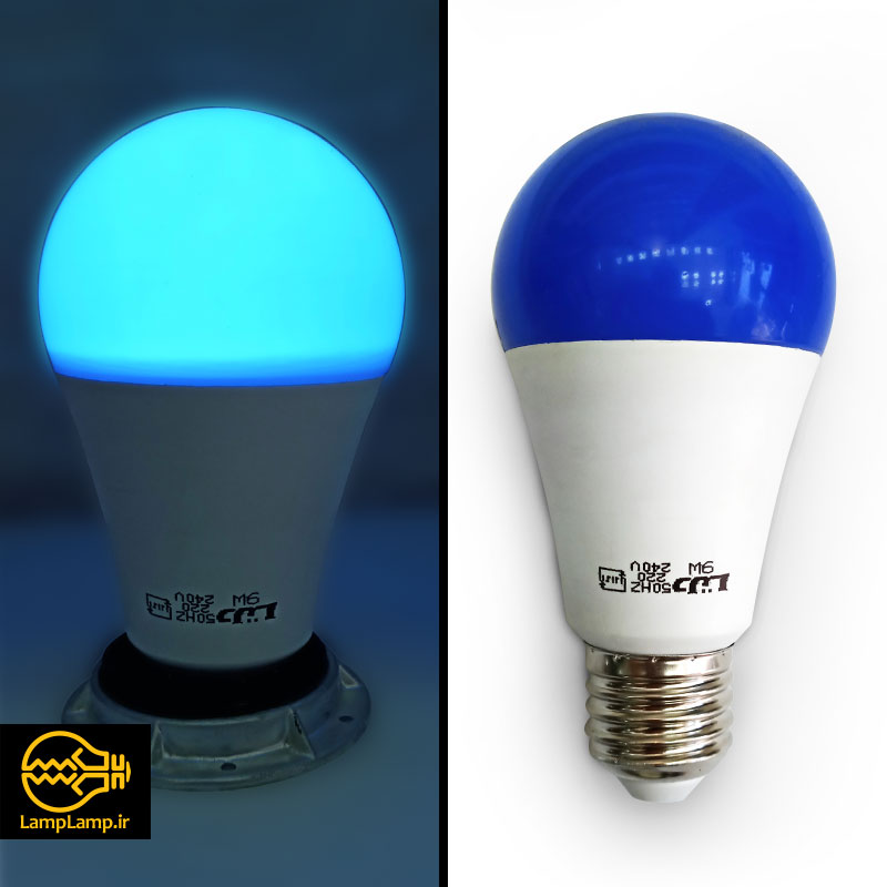 لامپ ال ای دی رنگی آبی 10 وات e27 بسیار کم مصرف دلتا