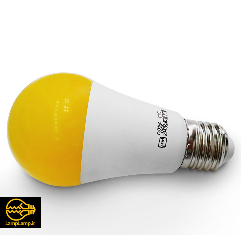 لامپ ال ای دی رنگی زرد 10 وات پایه e27 دلتا
