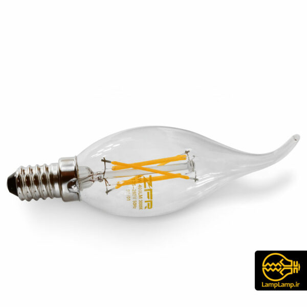 لامپ فیلامنتی اشکی 4 وات پایه E14 برند ZFR