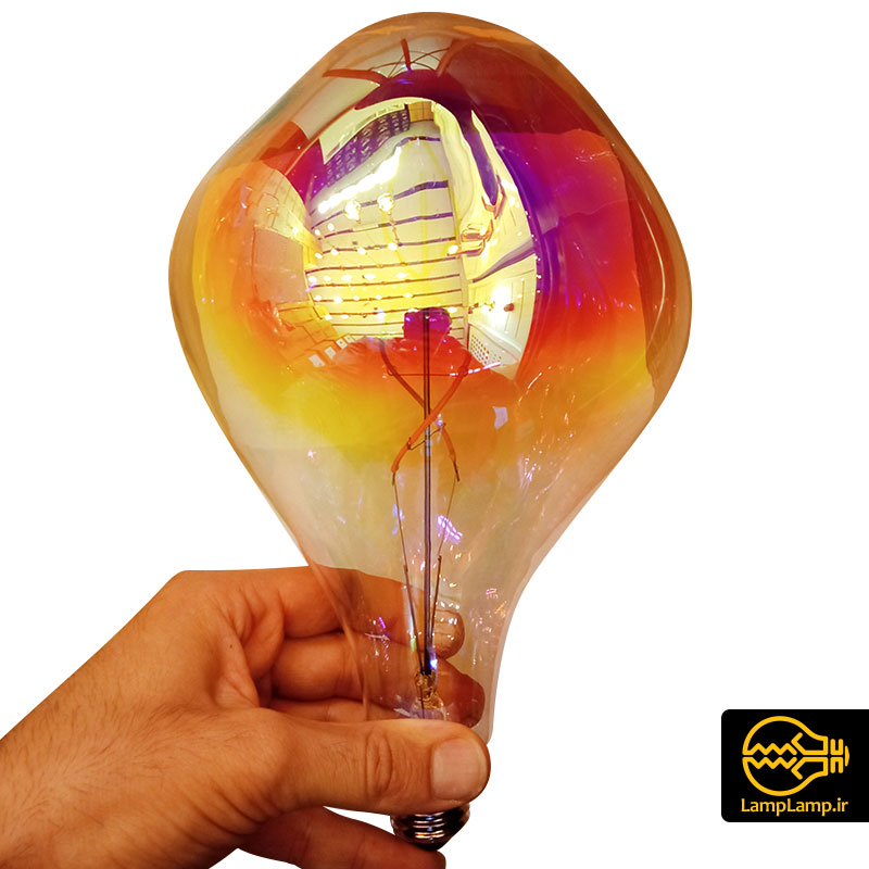 لامپ ادیسونی حباب بزرگ هفت رنگ دکوراتیو
