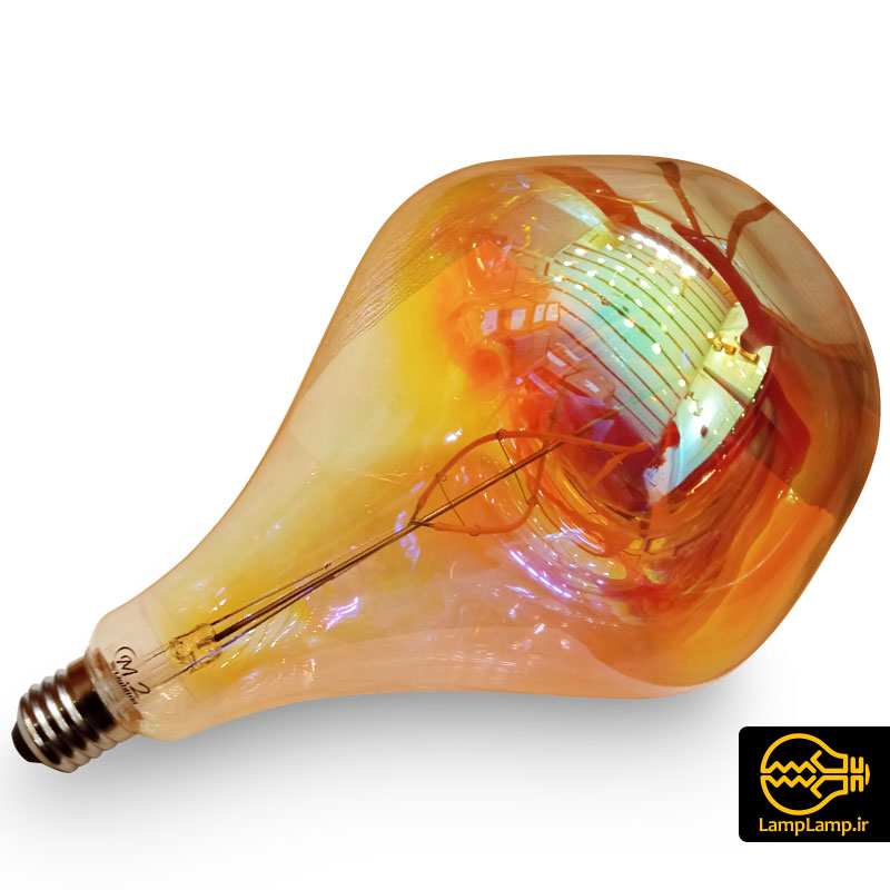 لامپ ادیسونی حباب بزرگ هفت رنگ دکوراتیو