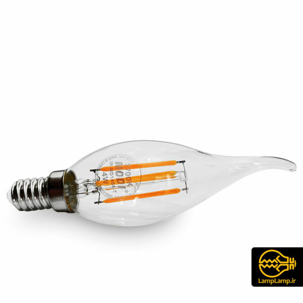 لامپ اشکی فیلامنتی 4 وات E14 حباب شفاف مودی