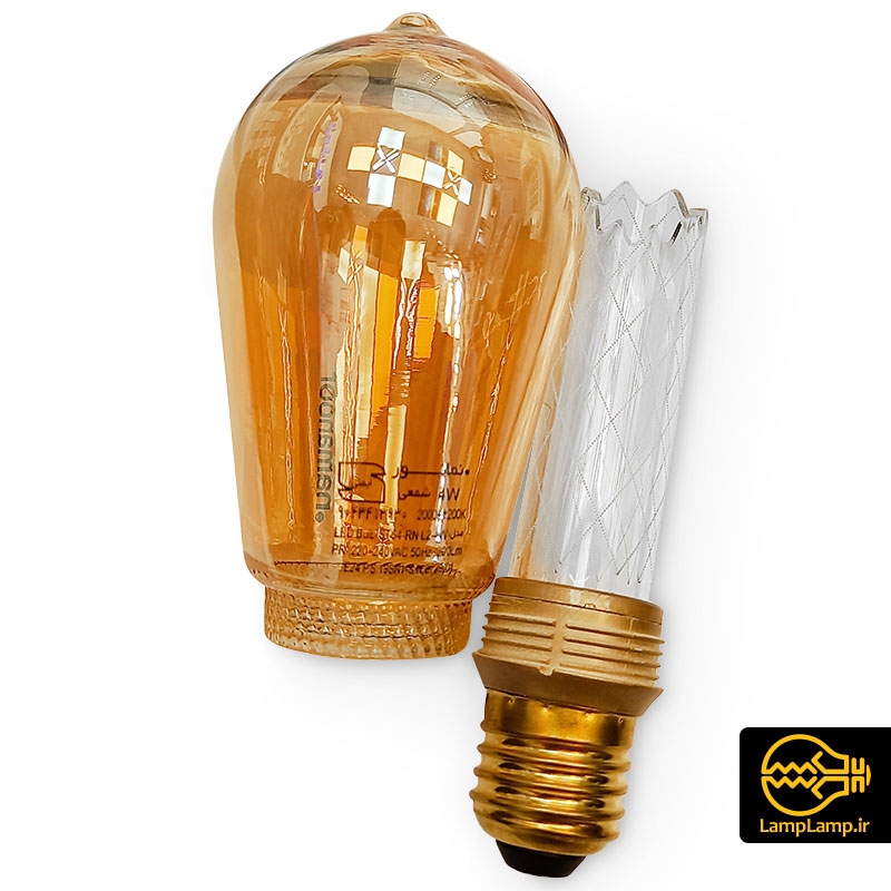 لامپ فیلامنتی تزئینی حبابی 4 وات E27 نمانور