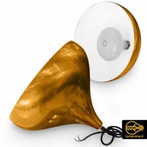 کاسه چراغ آویز فلزی طلایی قطر ۳۰ سانتیمتر