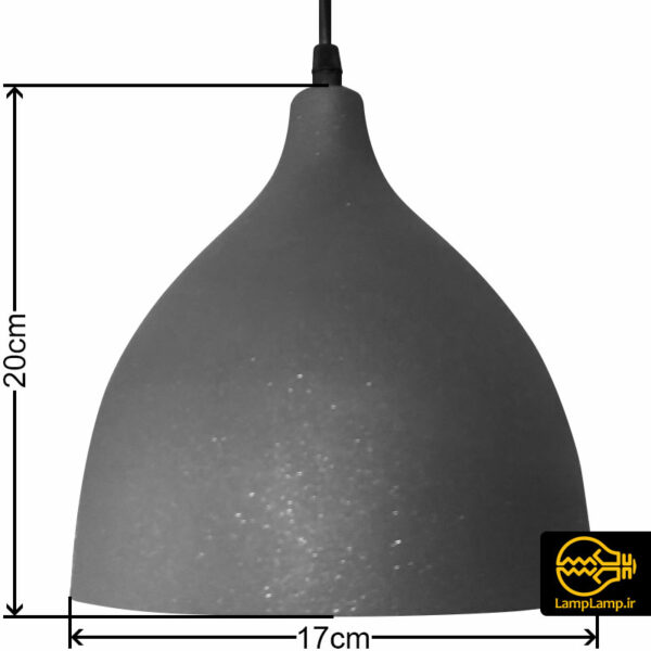چراغ آویز سقفی کاسه ای فلزی مدل لونا