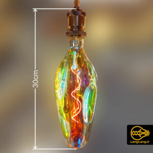 لامپ ادیسونی دکوراتیو با حباب بزرگ رنگین کمانی