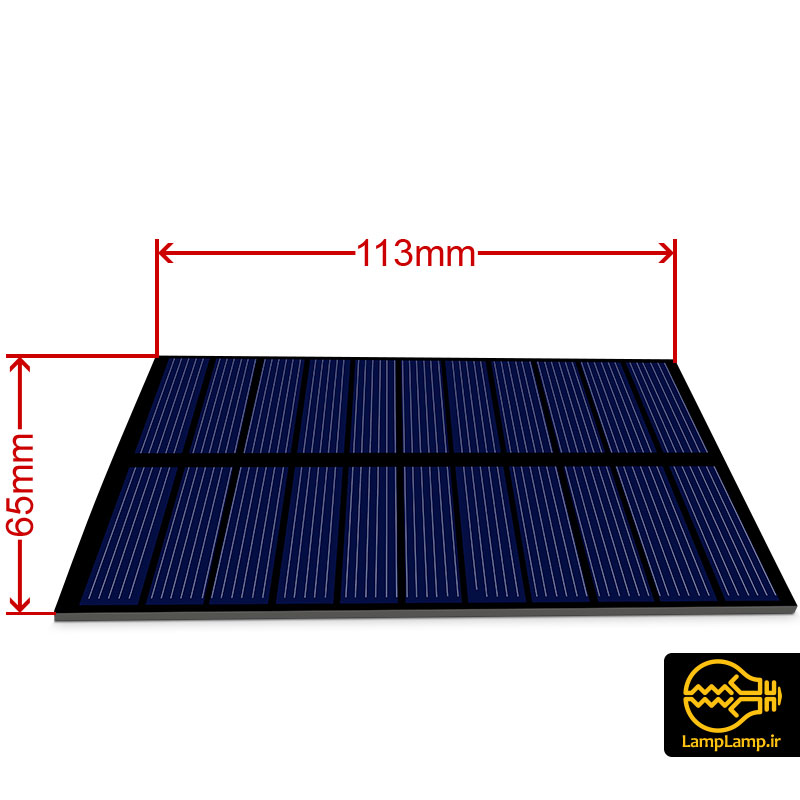 سلول خورشیدی 5.5 ولت 200 میلی آمپر 113×65 میلیمتر