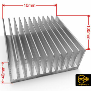 هیت سینک آلومینیومی 12 پره ای 10×10 سانتیمتر