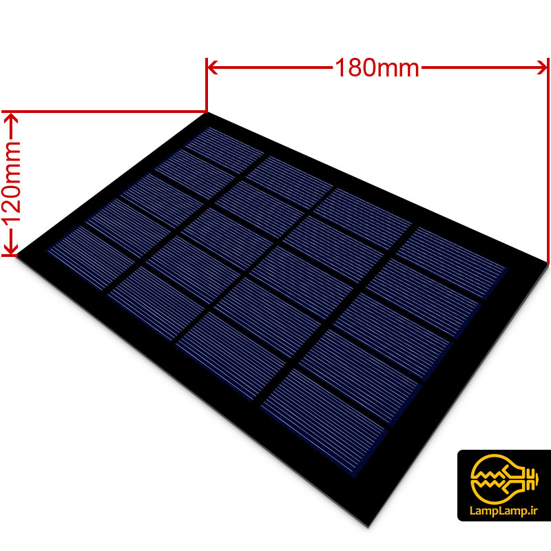 سلول خورشیدی 5 ولت 500 میلی آمپر 120×180