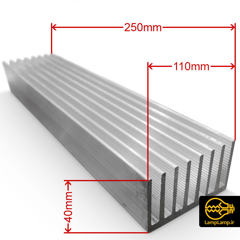 هیت سینک شانه ای آلومینیومی 250×110 میلیمتر