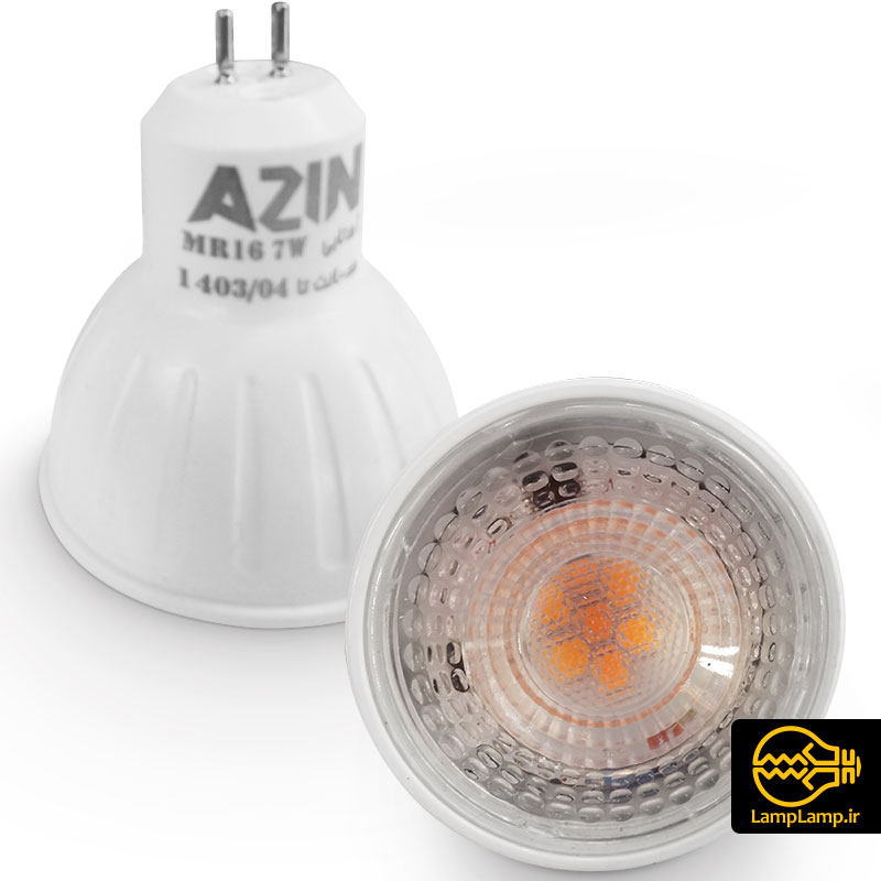 لامپ هالوژن 7 وات پایه سوزنی GU5.3 آذین