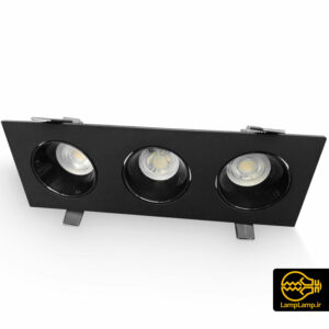 قاب هالوژن سه تایی توکار SH-6303 شعاع
