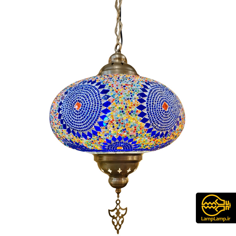 لوستر آویز مراکشی ترکی تک حباب