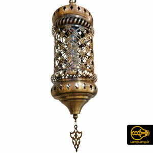 چراغ آویز مراکشی فانوسی طرح گل