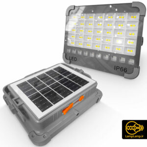 پروژکتور خورشیدی 200 وات ضدآب LED شارژی (IP66)