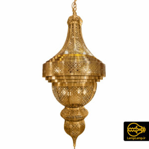 چراغ آویز مراکشی برنجی مدل رافیس