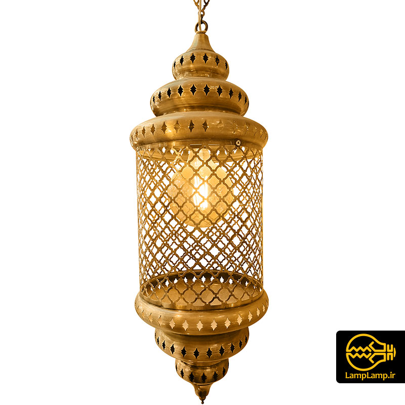 چراغ آویز مراکشی استوانه ای مدل تافوک