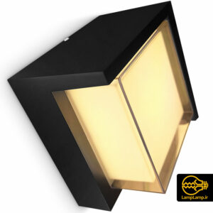 چراغ دیواری LED مربع بدنه مشکی مدل لومیسا