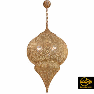 چراغ آویز مراکشی دست ساز مدل هزارنقش با طرح اسلیمی